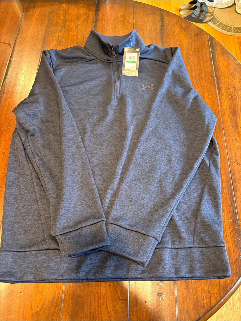 Under Armour Men’s Heathered Navy 1/4 Zip Performance Pullover